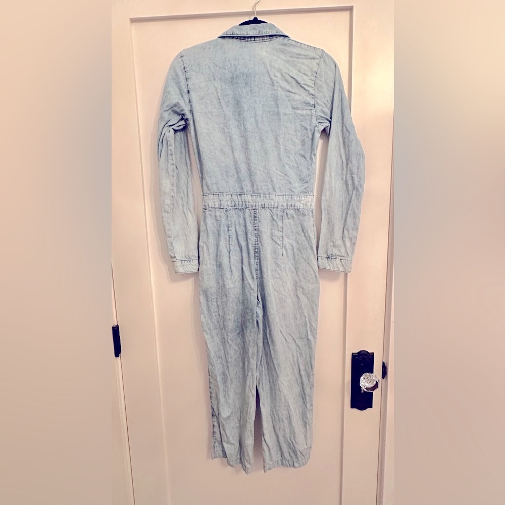 Topshop Petite Denim Jumpsuit Sz 2P - Picture 3 of 4